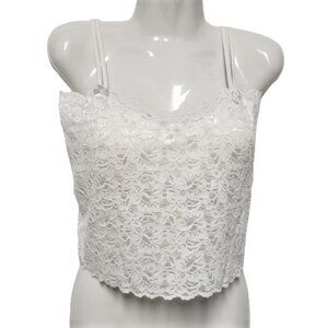 Lace Cami Crop Top Lace Bralette Stretchy Lace Camisole Lace Crop Tank Top - NEW
